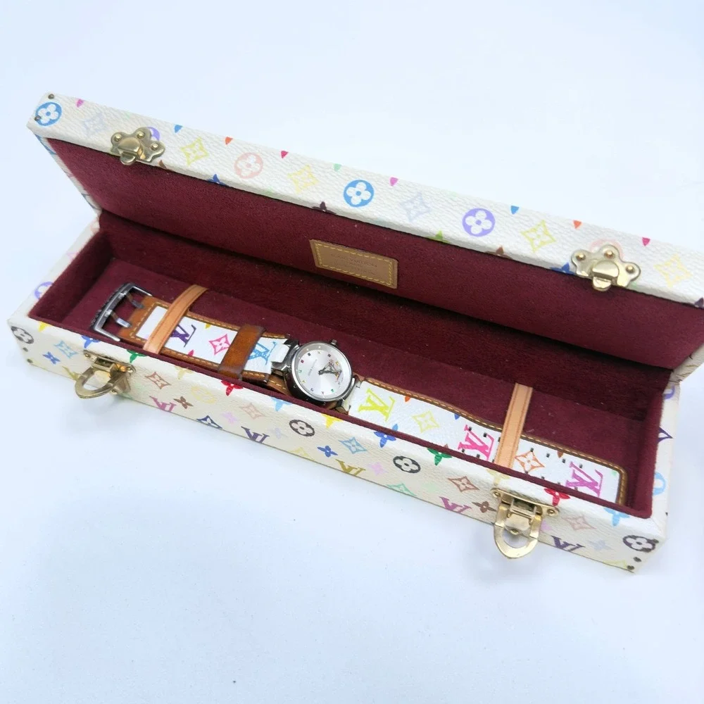 Louis Vuitton Takashi‎ Murakami Tambour Watch Monogram Multicolore White